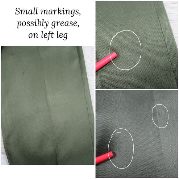 TOMMY BAHAMA Silk Blend High Rise Cropped Pants Olive Green Women's Size 8 - Picture 9 of 12